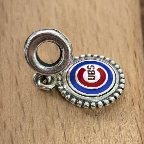 Pandora Chicago Cubs Baseball Charm, S925 Silver Bracelets - Picture 3 of 4